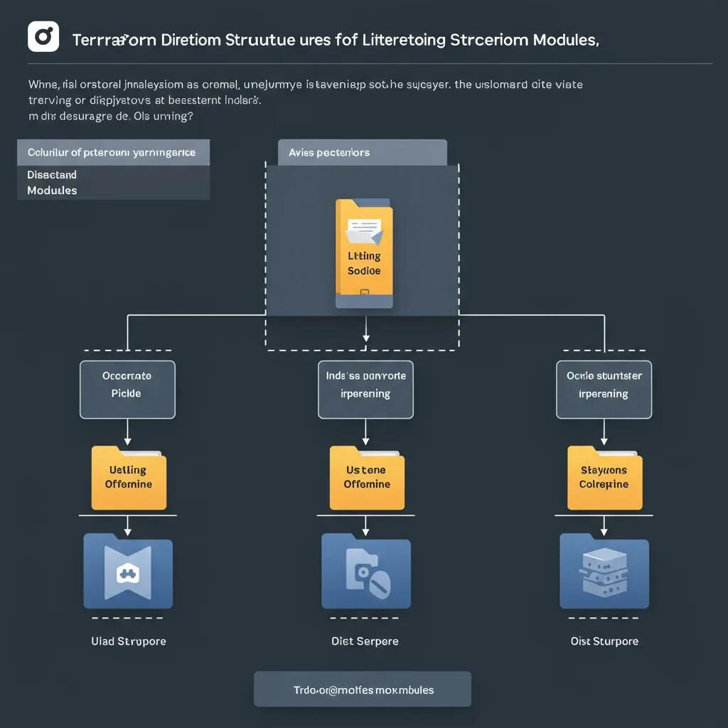 Visualizing a well-structured directory for Terraform modules, emphasizing reusability and consistent infrastructure deployment.