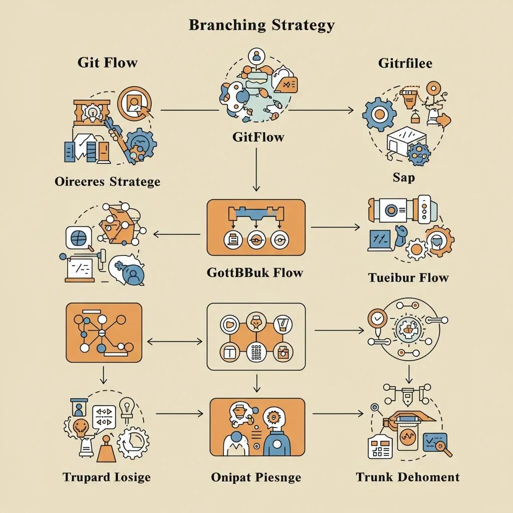 Visual representation of Git branching strategies for effective version control